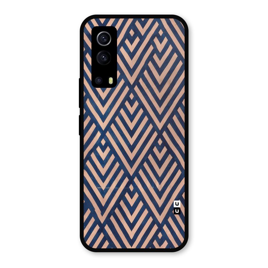 Blue Peach Metal Back Case for iQOO Z3