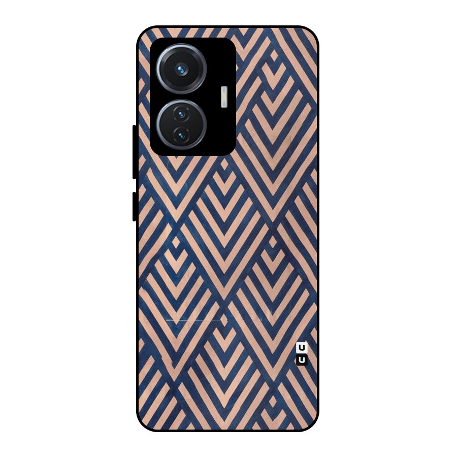 Blue Peach Metal Back Case for iQOO Z6 44W