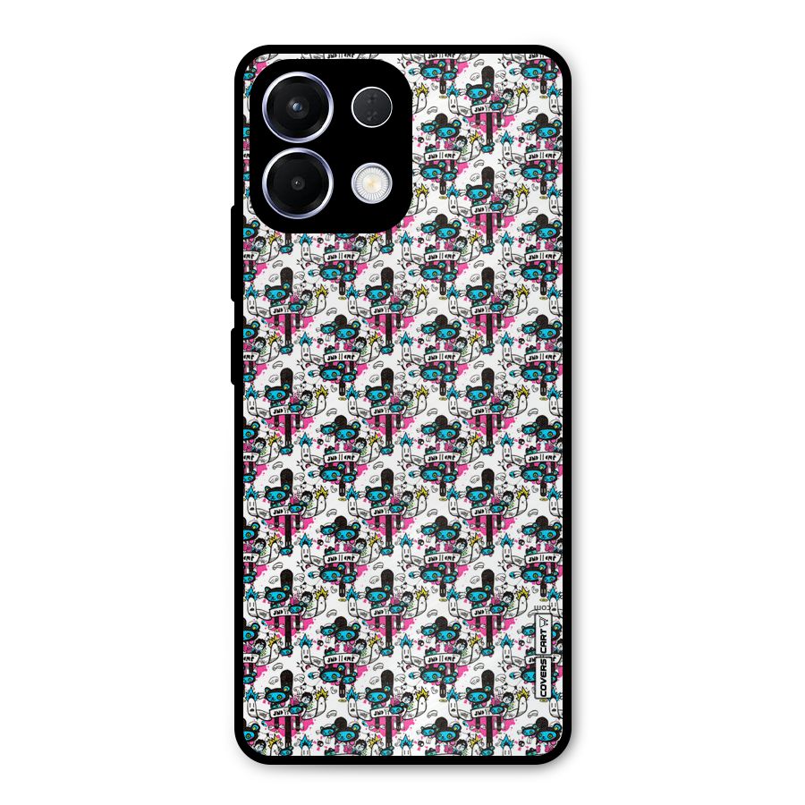 Blue Pink Pattern Metal Back Case for Oppo K13