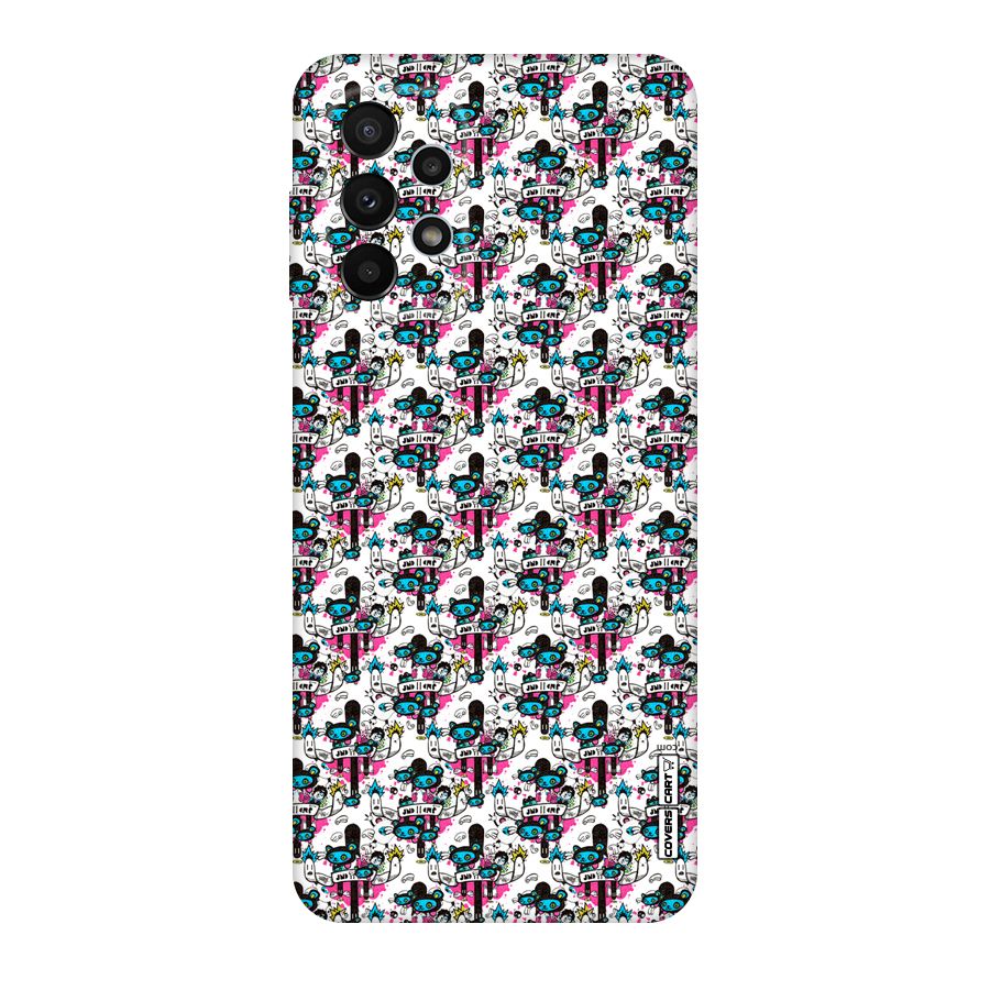 Blue Pink Pattern Original Polycarbonate Back Case for Galaxy A23