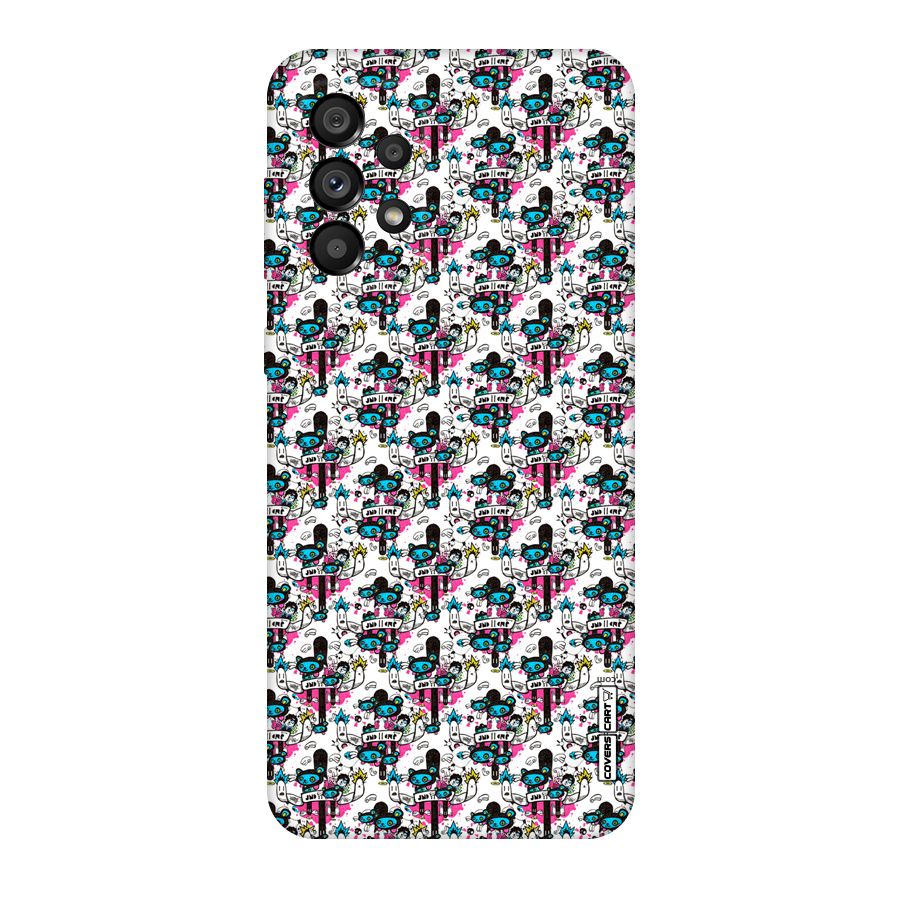 Blue Pink Pattern Original Polycarbonate Back Case for Galaxy A73 5G