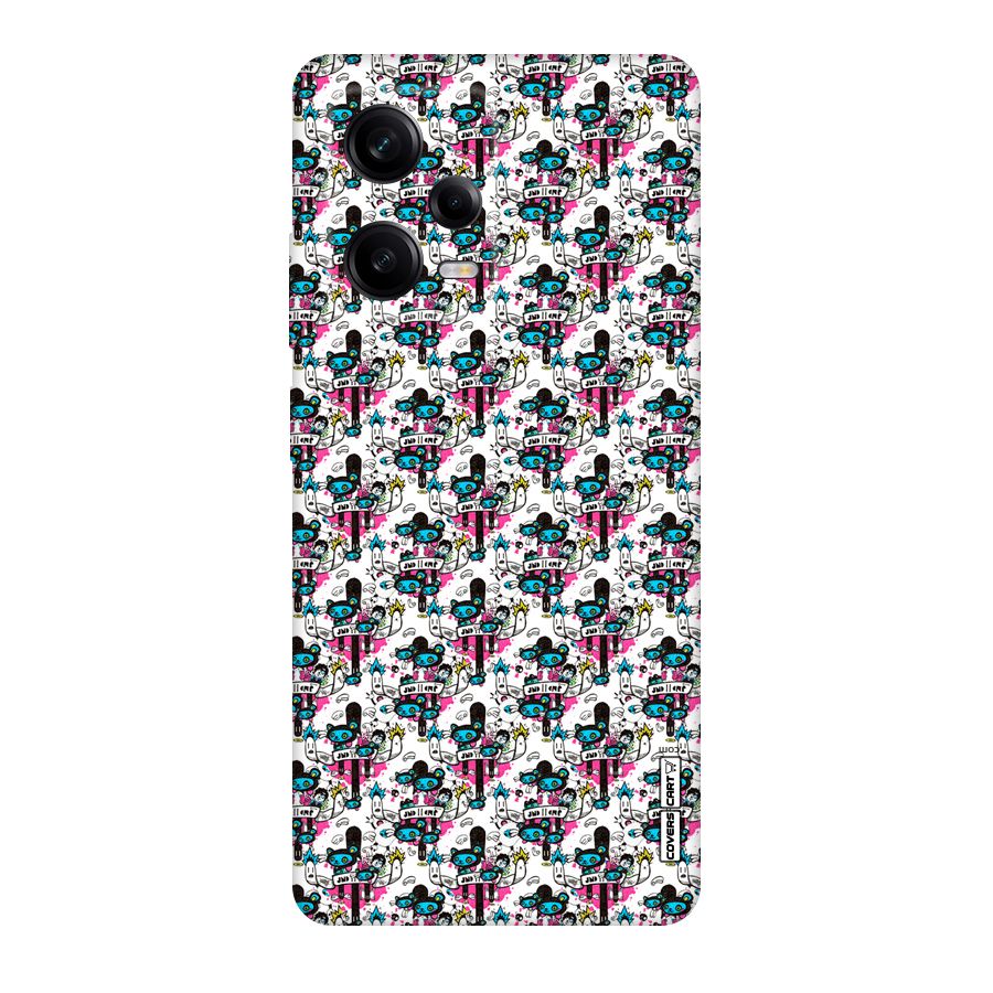 Blue Pink Pattern Original Polycarbonate Back Case for Redmi Note 12 Pro