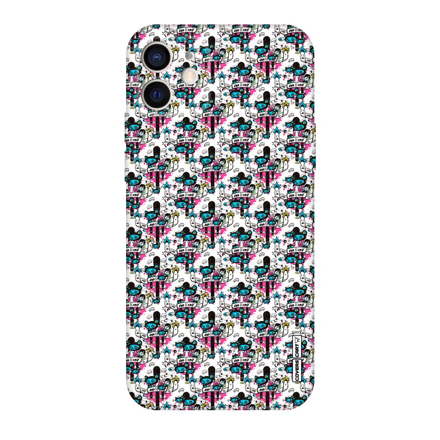 Blue Pink Pattern Original Polycarbonate Back Case for iPhone 12