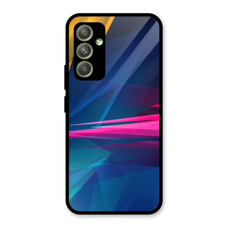 Blue Red Abstract Glass Back Case for Galaxy A54