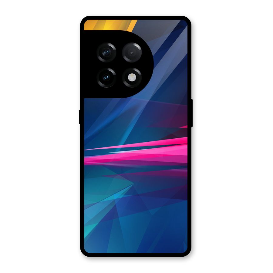 Blue Red Abstract Glass Back Case for OnePlus 11R