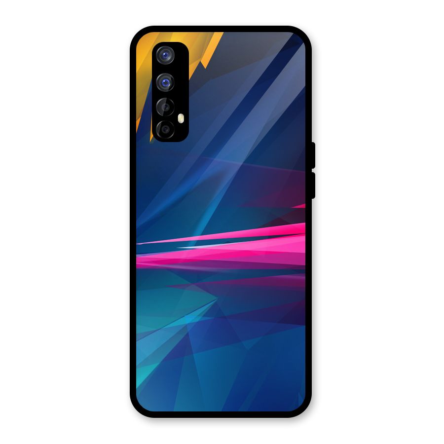 Blue Red Abstract Glass Back Case for Realme Narzo 20 Pro