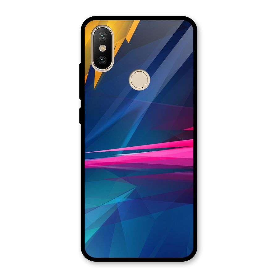 Blue Red Abstract Glass Back Case for Redmi A2