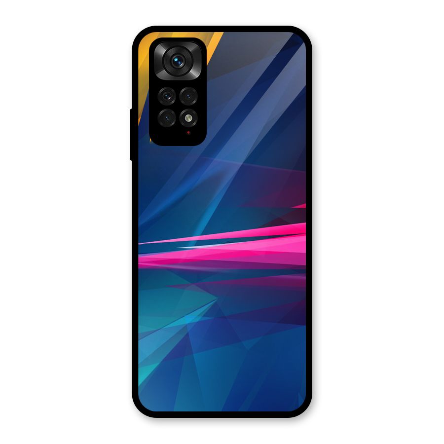 Blue Red Abstract Glass Back Case for Redmi Note 11S