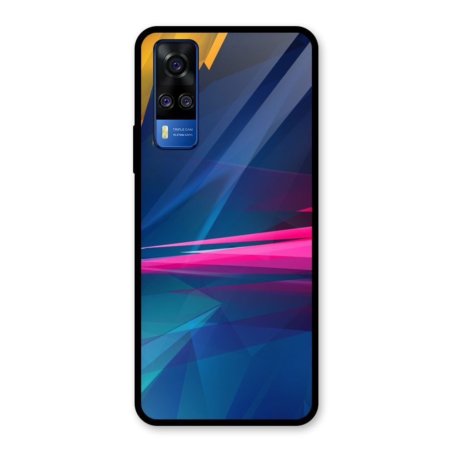 Blue Red Abstract Glass Back Case for Vivo Y31