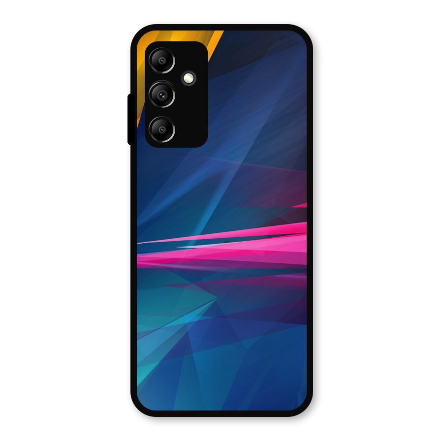 Blue Red Abstract Metal Back Case for Galaxy A14 5G