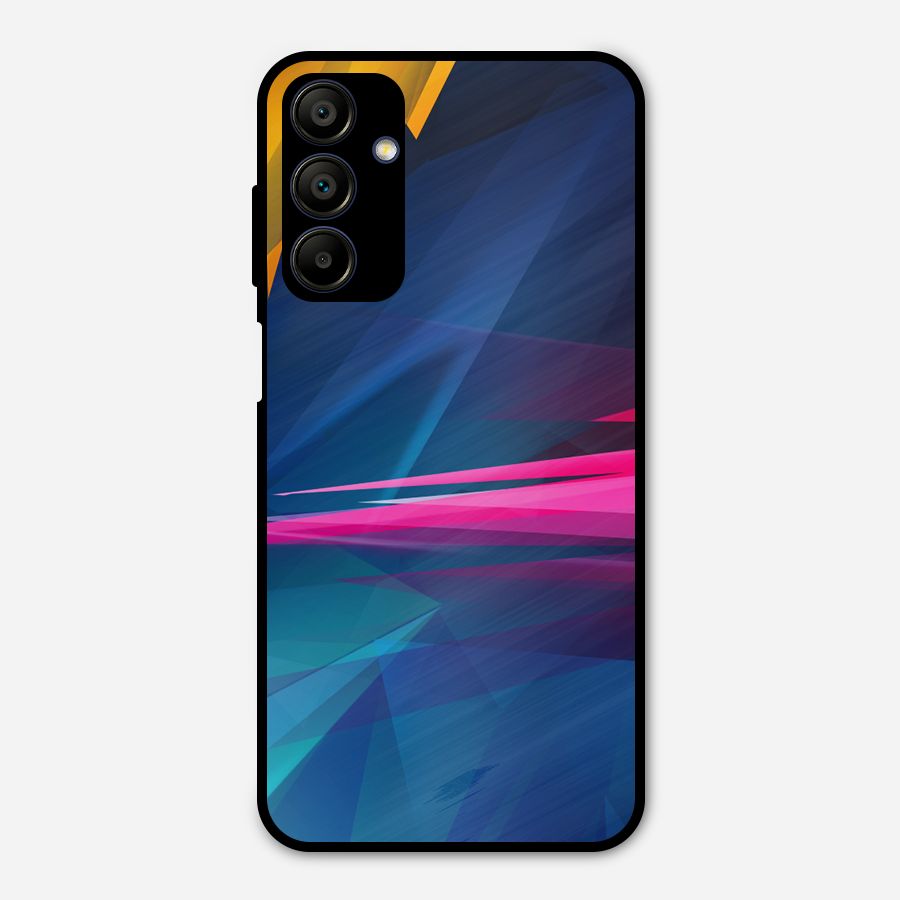 Blue Red Abstract Metal Back Case for Galaxy A15 5G