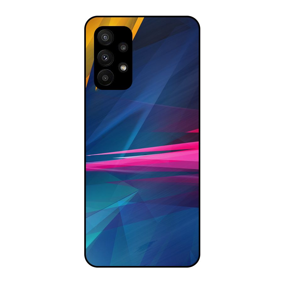 Blue Red Abstract Metal Back Case for Galaxy A23