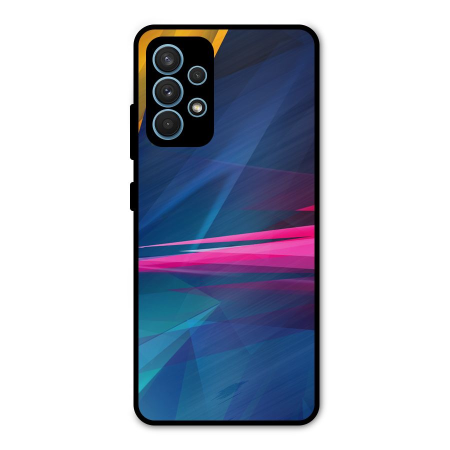 Blue Red Abstract Metal Back Case for Galaxy A32