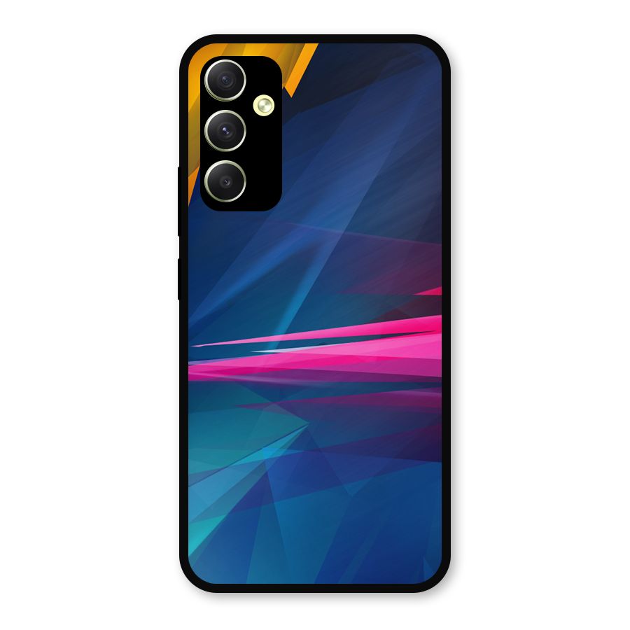 Blue Red Abstract Metal Back Case for Galaxy A34