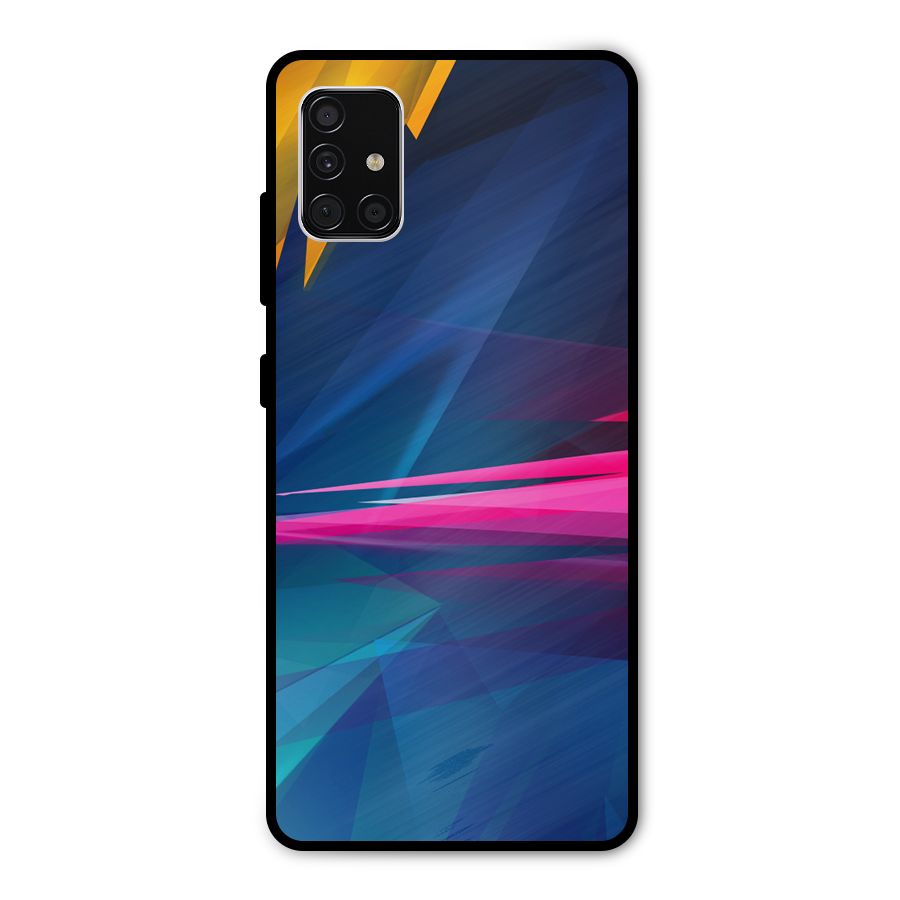 Blue Red Abstract Metal Back Case for Galaxy A51
