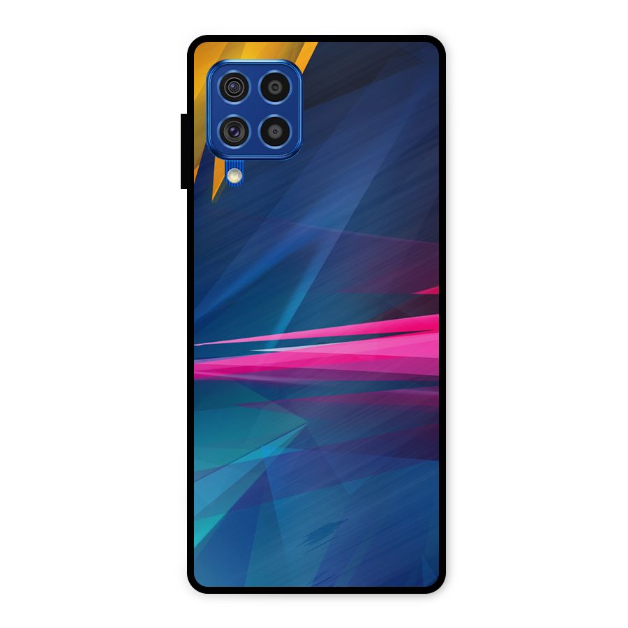 Blue Red Abstract Metal Back Case for Galaxy F62