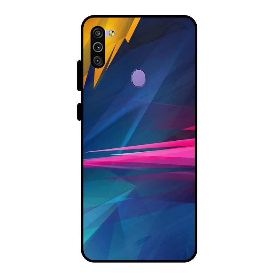 Blue Red Abstract Metal Back Case for Galaxy M11