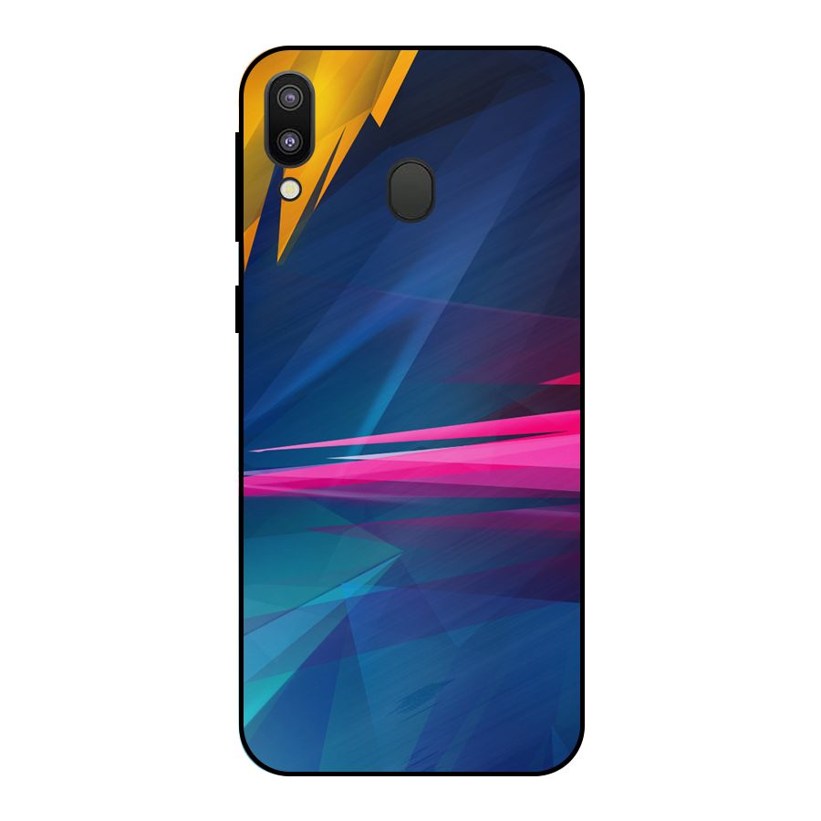 Blue Red Abstract Metal Back Case for Galaxy M20