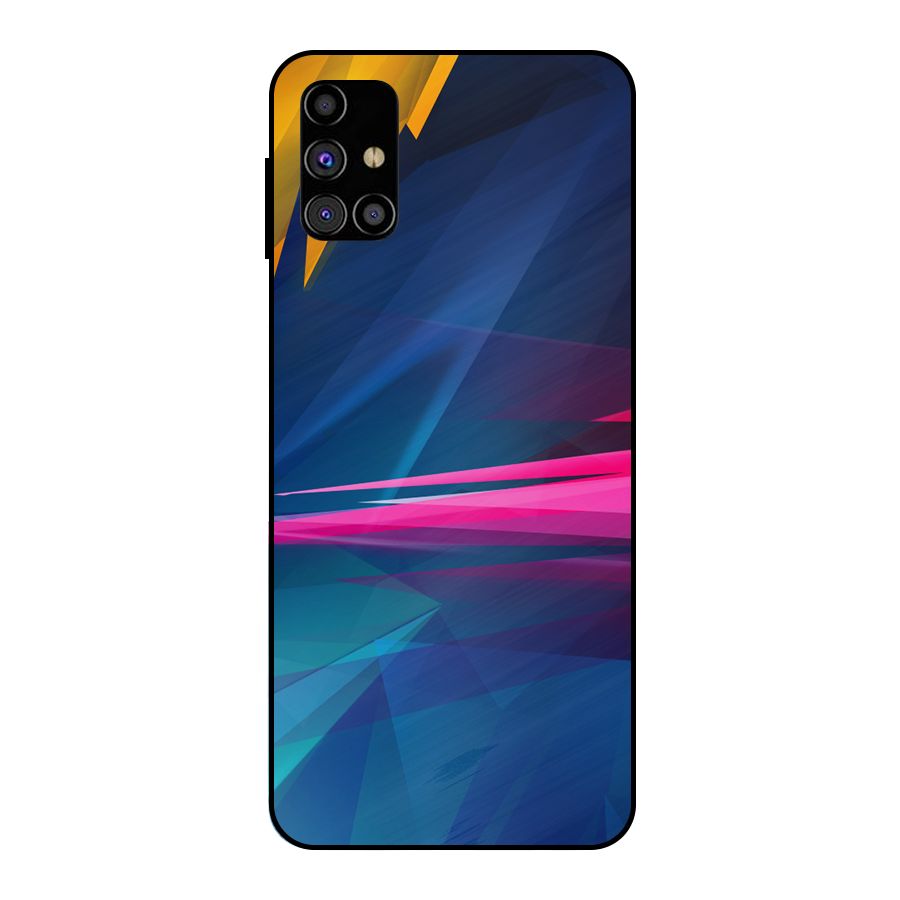 Blue Red Abstract Metal Back Case for Galaxy M31s