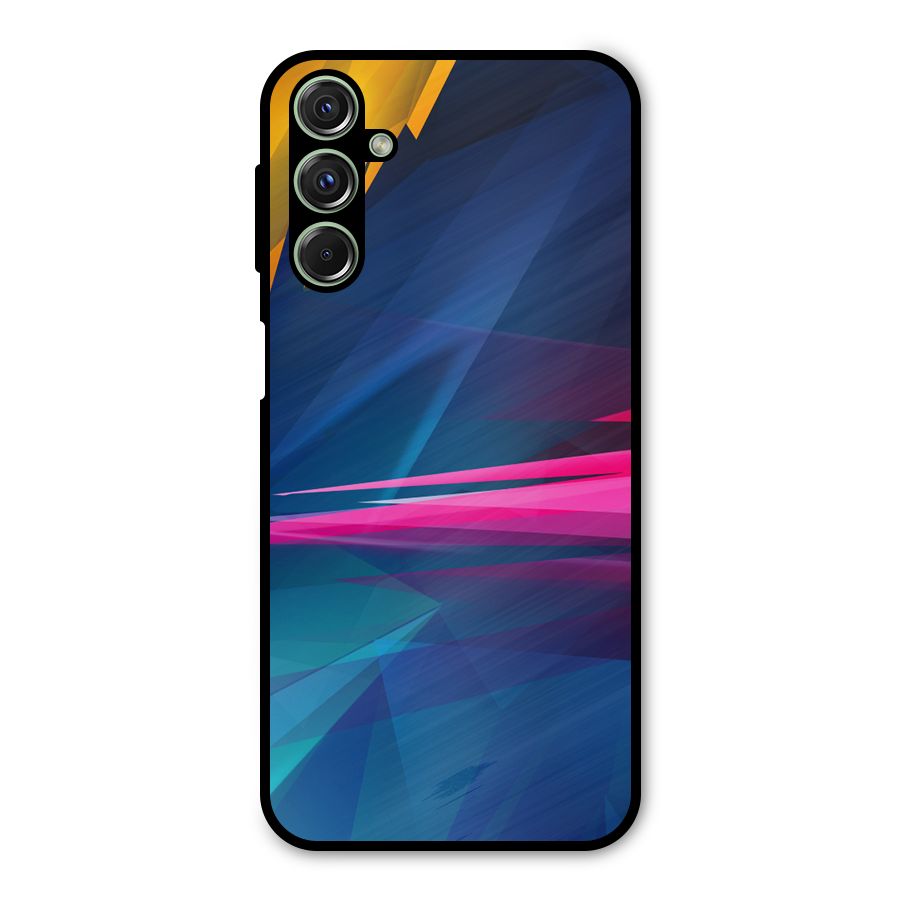 Blue Red Abstract Metal Back Case for Galaxy M34