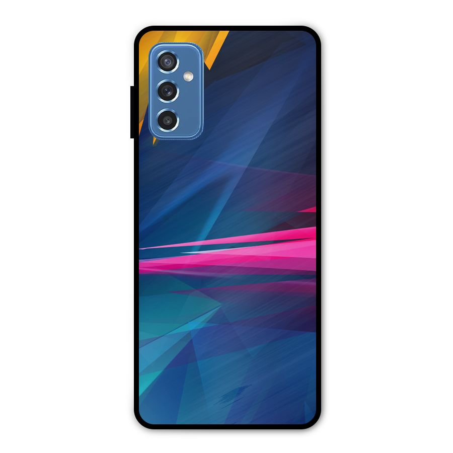 Blue Red Abstract Metal Back Case for Galaxy M52 5G