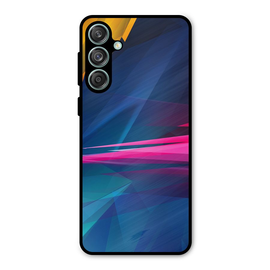 Blue Red Abstract Metal Back Case for Galaxy M55 5G