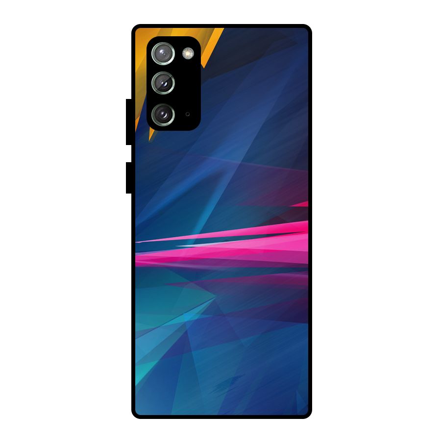 Blue Red Abstract Metal Back Case for Galaxy Note 20
