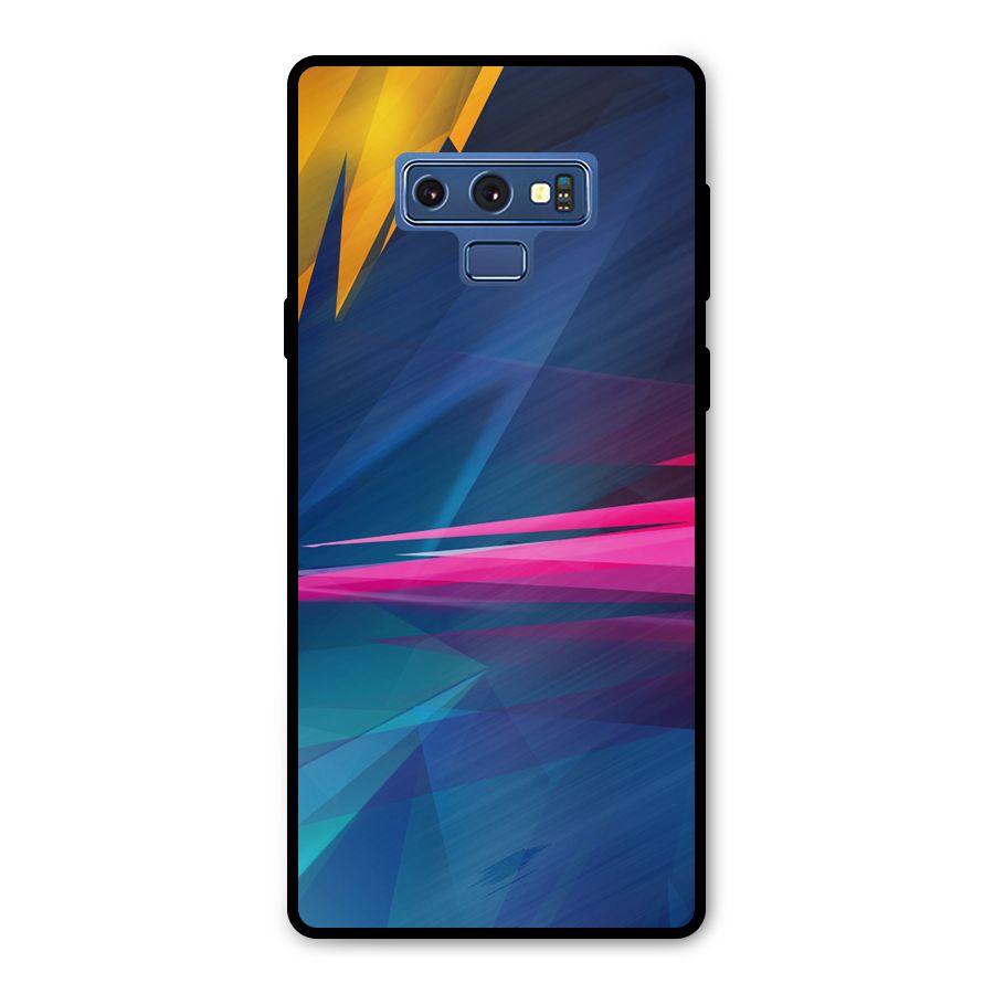 Blue Red Abstract Metal Back Case for Galaxy Note 9
