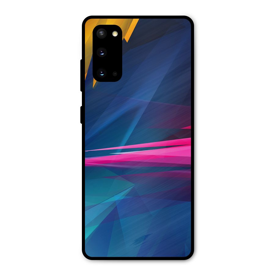 Blue Red Abstract Metal Back Case for Galaxy S20
