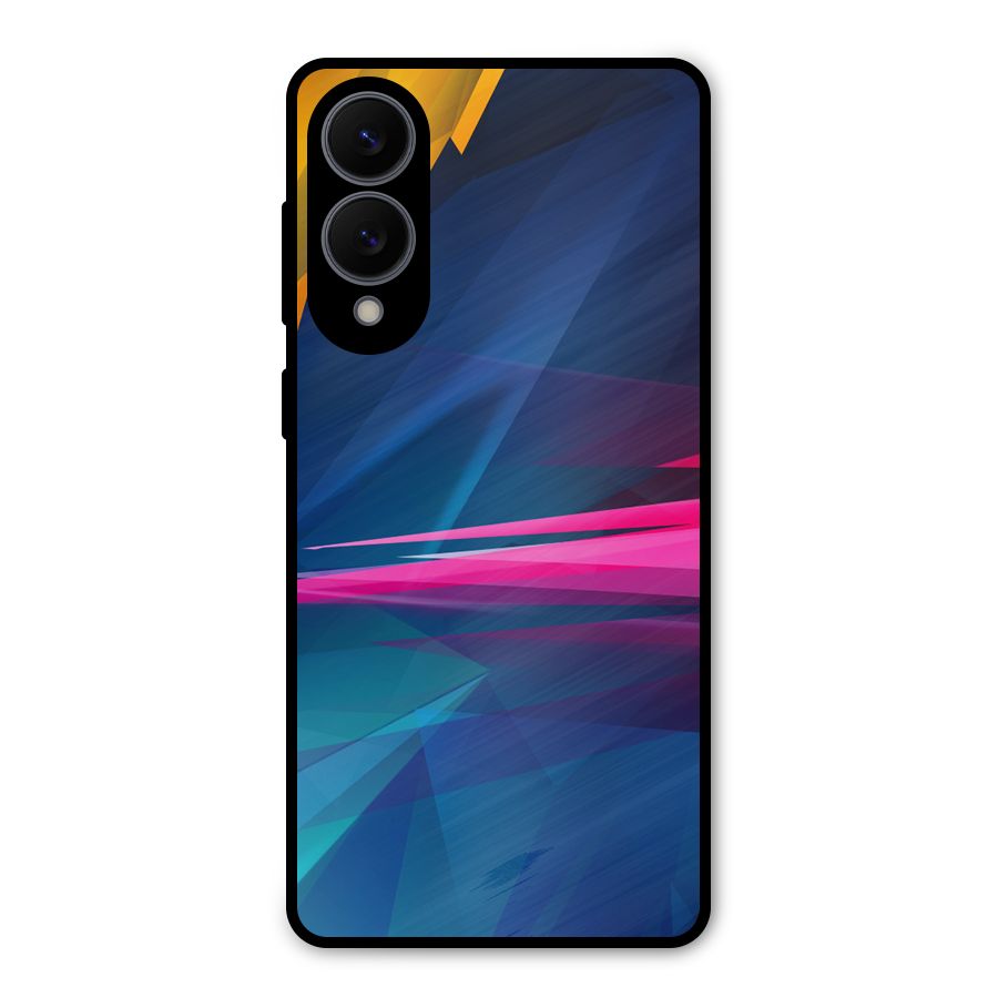 Blue Red Abstract Metal Back Case for Galaxy S25 Edge