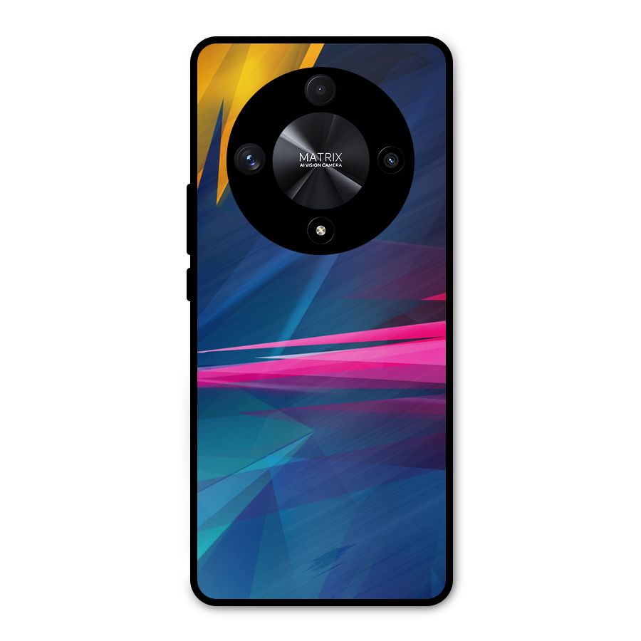 Blue Red Abstract Metal Back Case for Honor X9b