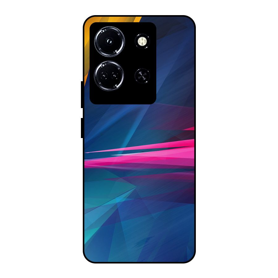 Blue Red Abstract Metal Back Case for Infinix Note 30 5G