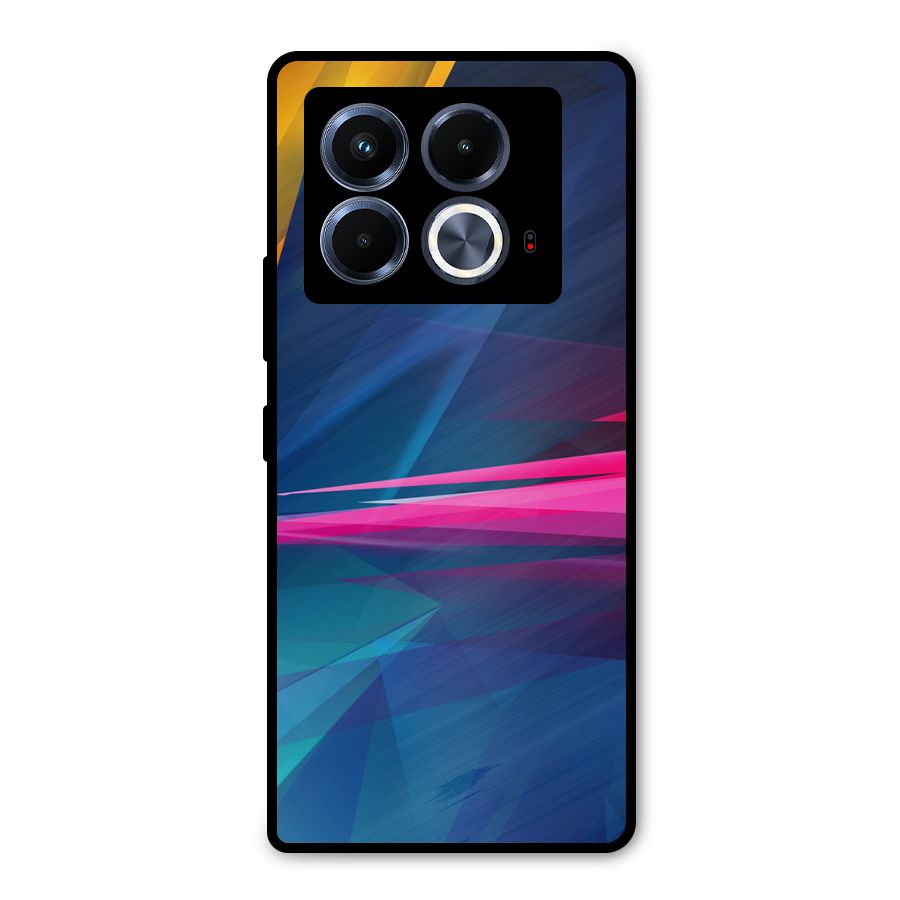 Blue Red Abstract Metal Back Case for Infinix Note 40 5G