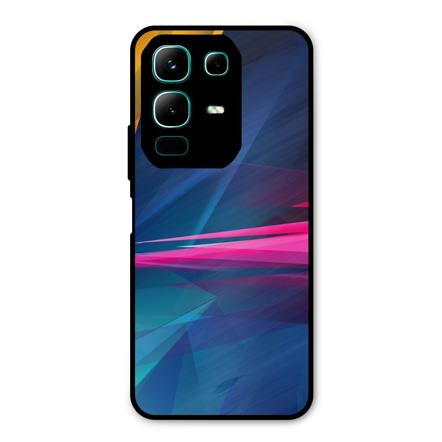Blue Red Abstract Metal Back Case for Infinix Note 50x