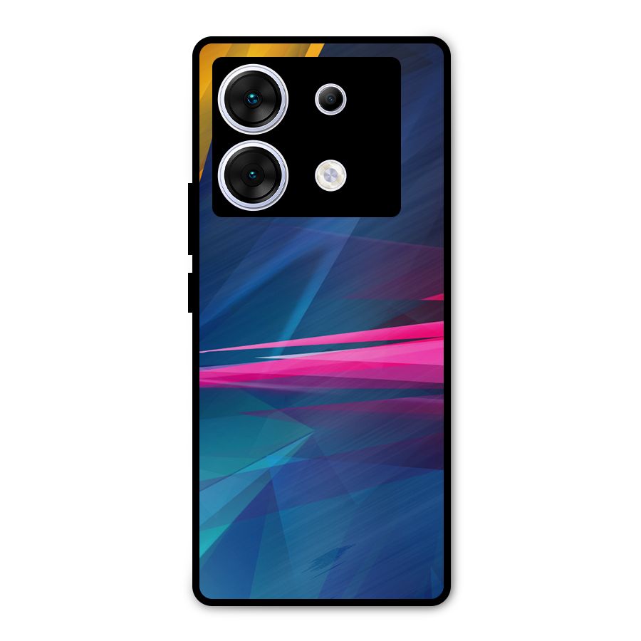 Blue Red Abstract Metal Back Case for Infinix Zero 30 5G