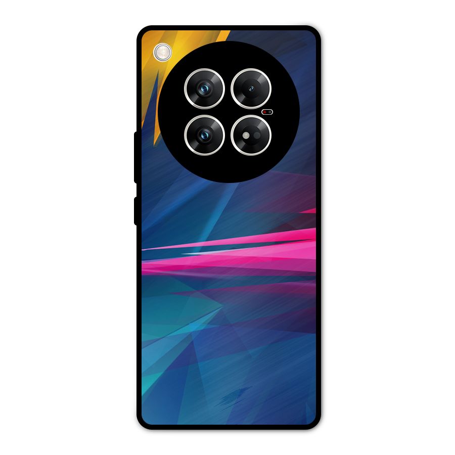Blue Red Abstract Metal Back Case for Infinix Zero 40 5G