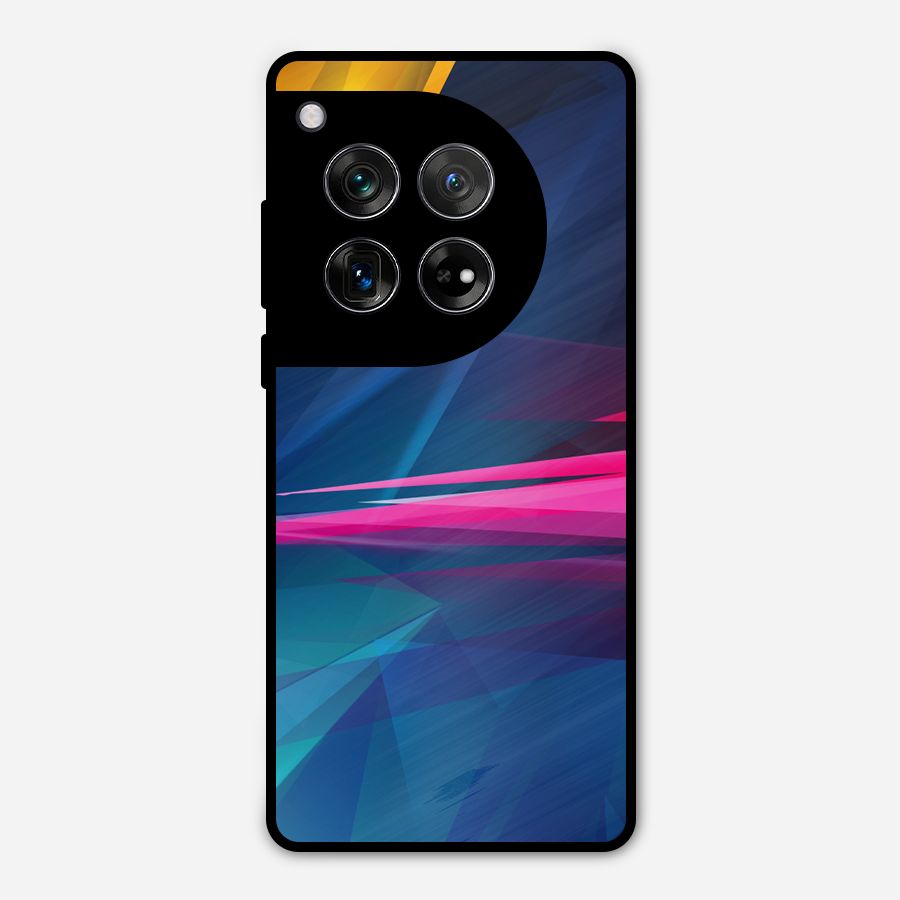 Blue Red Abstract Metal Back Case for OnePlus 12