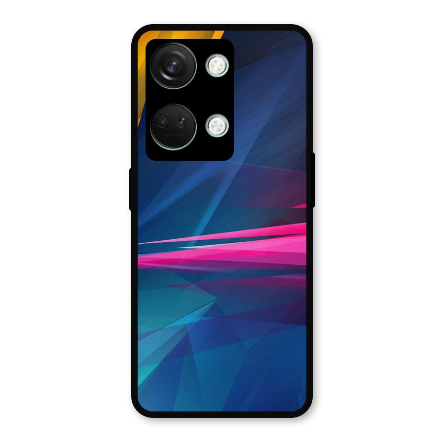 Blue Red Abstract Metal Back Case for OnePlus Nord 3