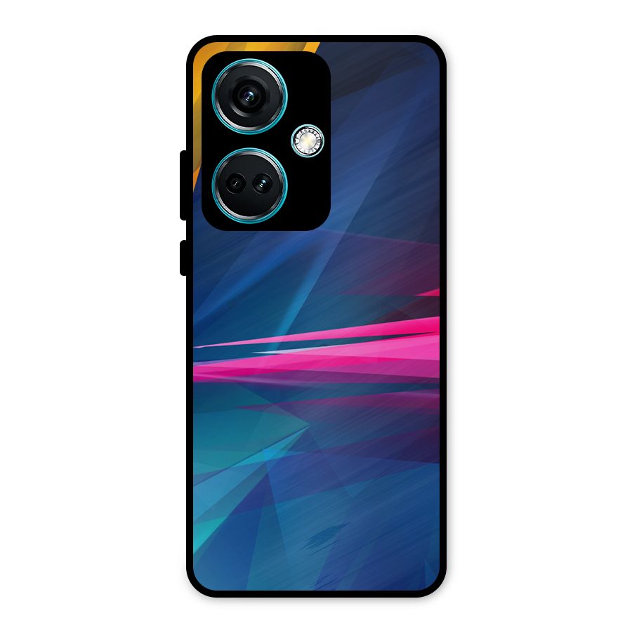 Blue Red Abstract Metal Back Case for OnePlus Nord CE 3 5G