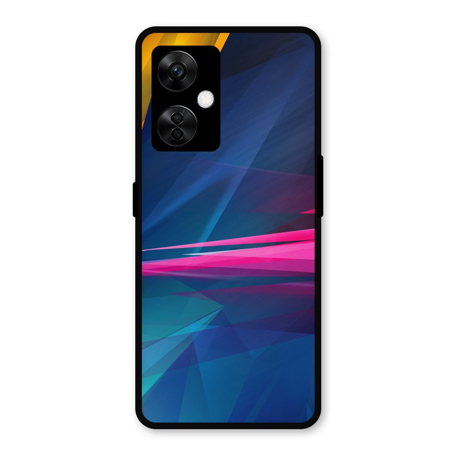 Blue Red Abstract Metal Back Case for OnePlus Nord CE 3 Lite