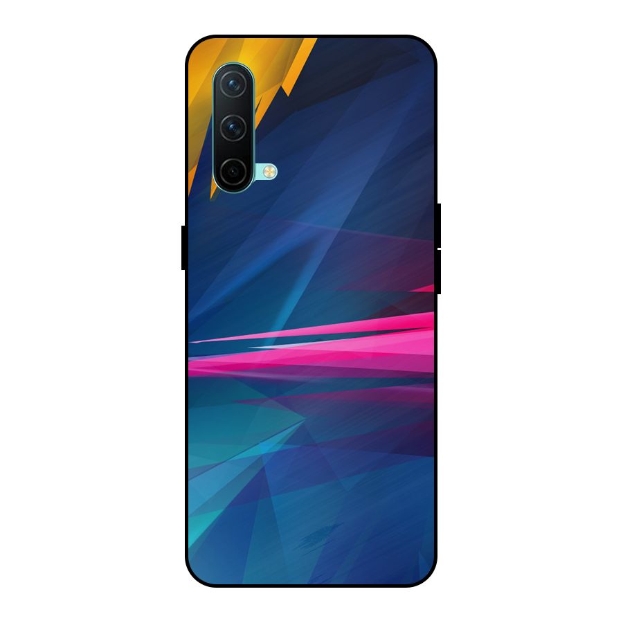 Blue Red Abstract Metal Back Case for OnePlus Nord CE 5G