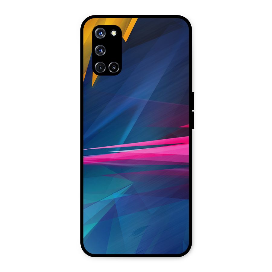 Blue Red Abstract Metal Back Case for Oppo A52