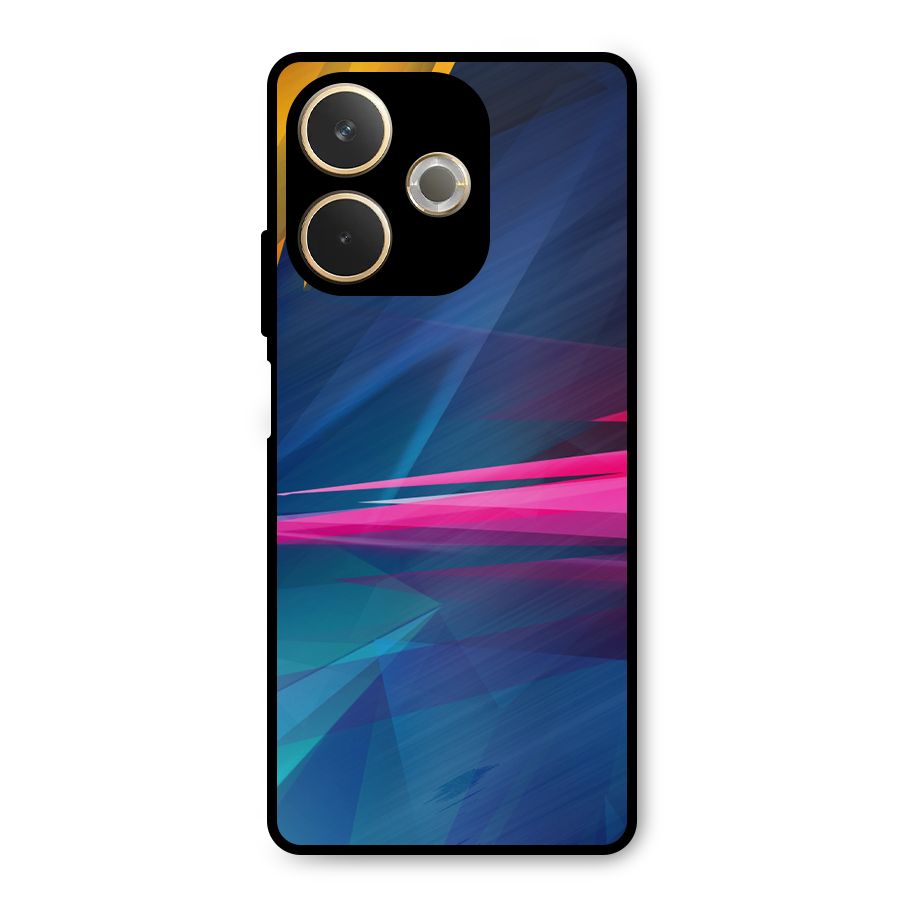 Blue Red Abstract Metal Back Case for Oppo A5 Pro