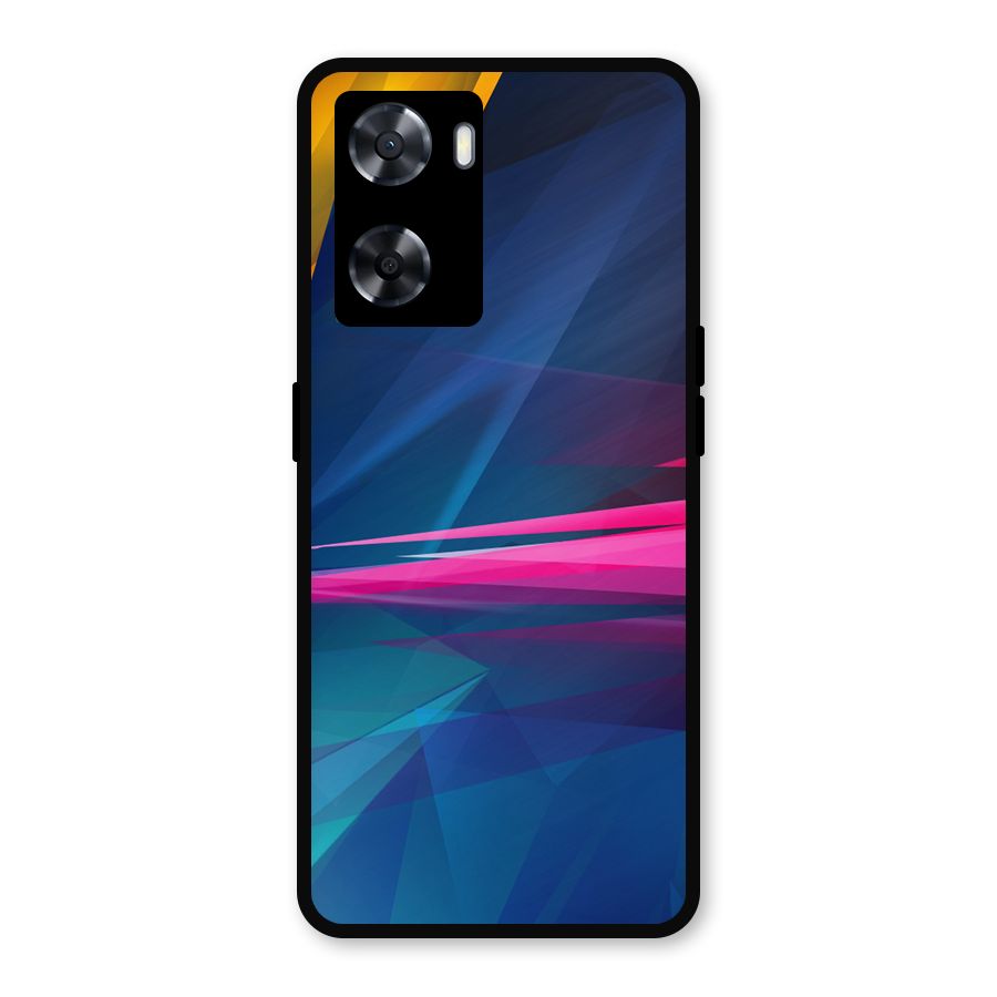 Blue Red Abstract Metal Back Case for Oppo A77