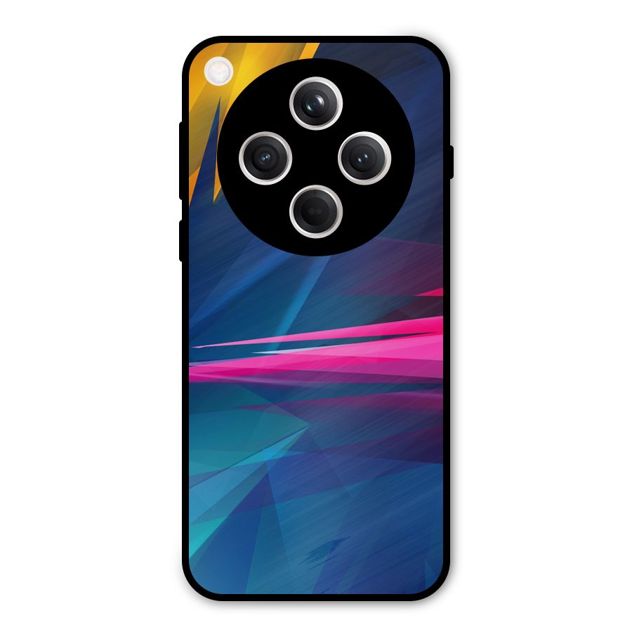 Blue Red Abstract Metal Back Case for Oppo Find X8