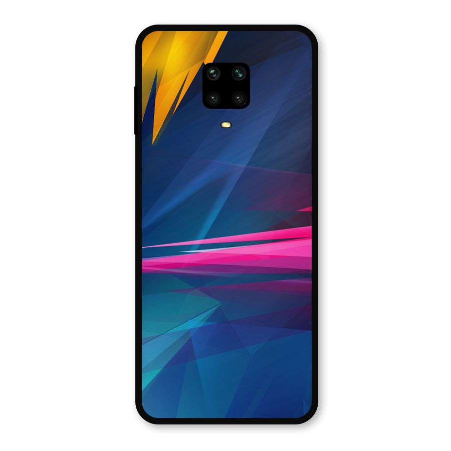 Blue Red Abstract Metal Back Case for Poco M2 Pro