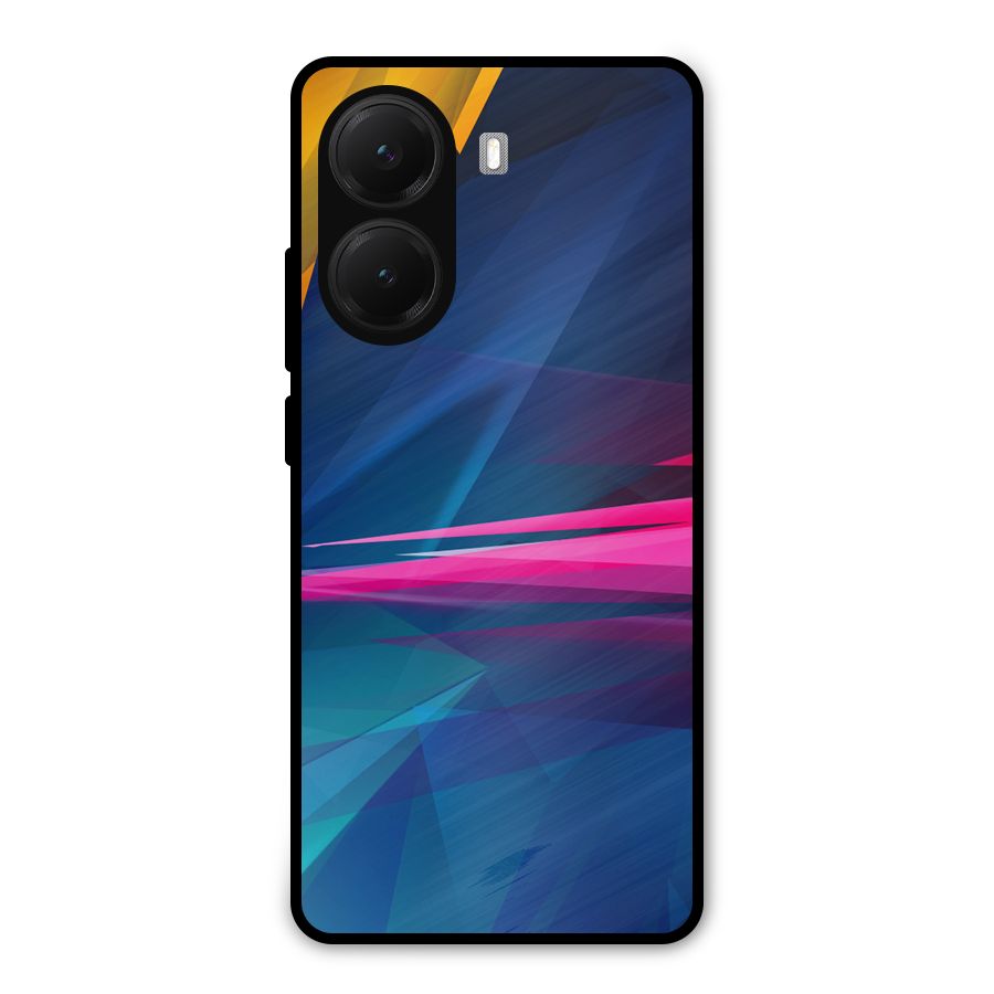 Blue Red Abstract Metal Back Case for Poco X7 Pro