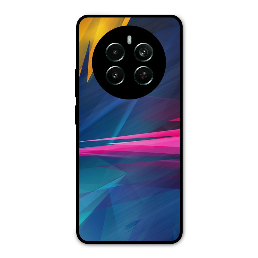 Blue Red Abstract Metal Back Case for Realme 12 Pro Plus