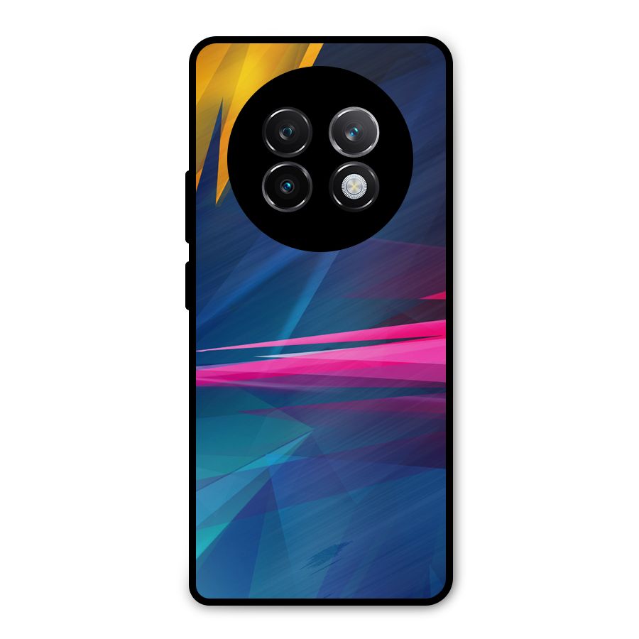 Blue Red Abstract Metal Back Case for Realme 13 Plus