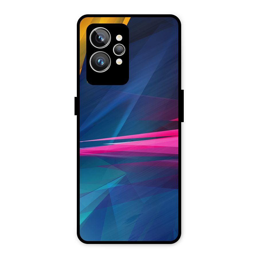 Blue Red Abstract Metal Back Case for Realme GT2 Pro